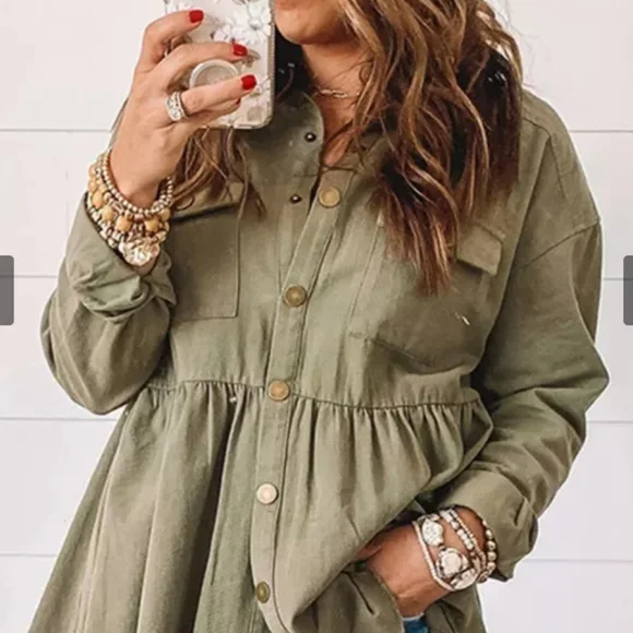 1 2x left đ¤New boutique cotton snap up distressed babydoll - Picture 4 of 10